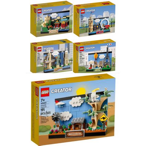 Every LEGO postcard set has some iconic landmarks for each city and ...