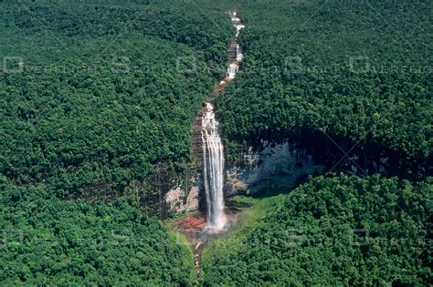 OverflightStock™ | Waterfall in Guiana Highlands Rainforest of ...