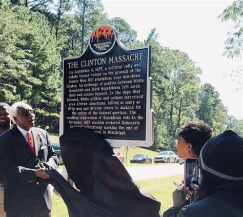 New Historical Marker at Site of Mississippi's 1875 Clinton Massacre ...