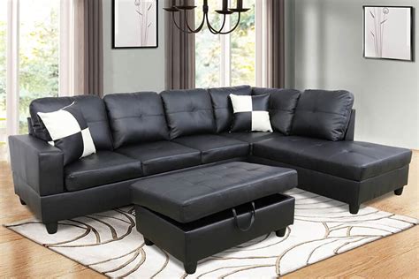 Buy Sectional Sofa Set for Living Room,Leather Sectional Reversible ...