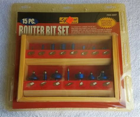 New in Package 15 Piece Router Bit Set #43697 Lifetime Carbide Harbor ...