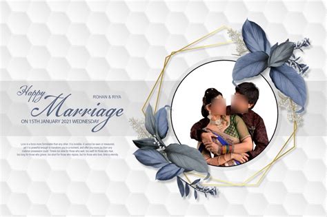 Modern Wedding Album Cover Design Free Download - Freepsdking.com