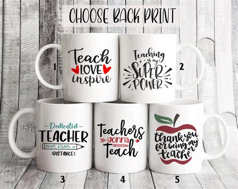 Custom Teacher Mug Customized Teacher Mug Personalized - Etsy