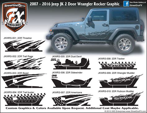 Jeep Wrangler Graphics, Wrangler Stripes & JK Graphics – streetgrafx