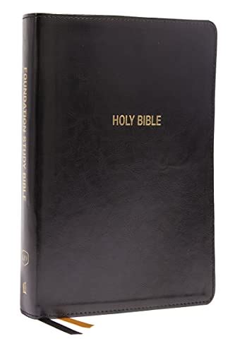 KJV, Foundation Study Bible, Large Print, Leathersoft, Black, Red ...