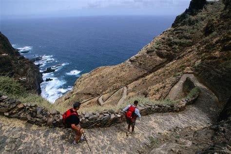 Hiking - Cape Verde - Santiago has a rocky coastline with a contrasting ...