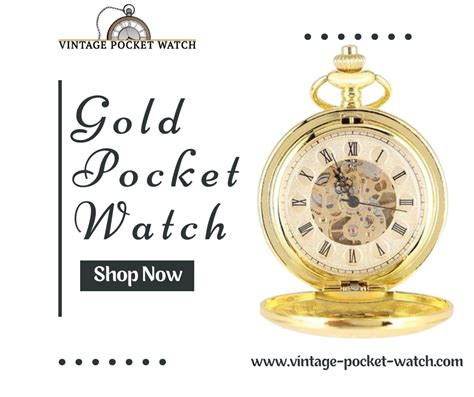 Antique Gold Pocket Watch for Sale - Vintage Pocket Watch - Medium