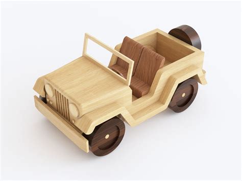 Wooden toy car 12 3D model | CGTrader