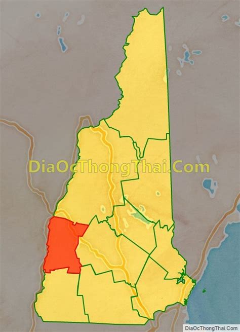 Map of Sullivan County, New Hampshire - Thong Thai Real