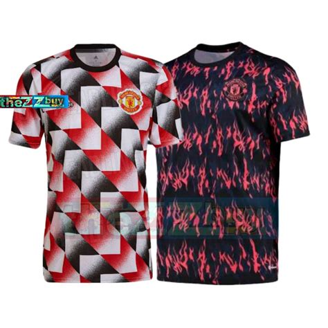 Manchester United pre-match Jersey 22-23 Man u football Jersey Soccer ...