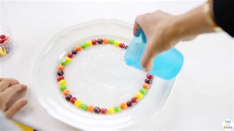 Easy Rainbow Skittles Science Experiment - Fun with Mama