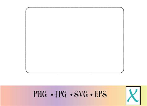 Very Thin Rounded Corner Rectangle Bordershape Svgrectangle Frame PNG ...