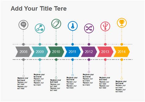 Free Horizontal Arrow Icons Timeline Templates