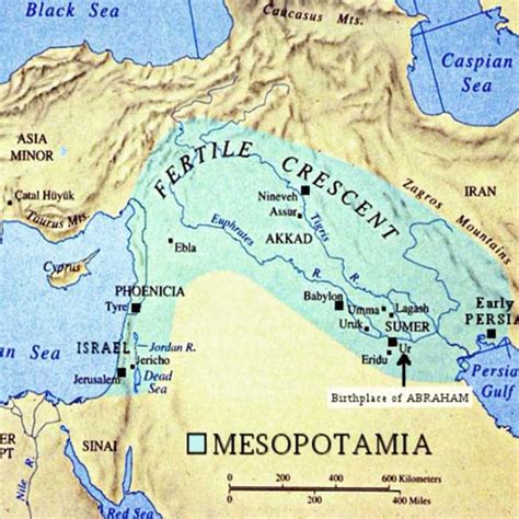 Map Of Ancient Mesopotamia Syrian Desert