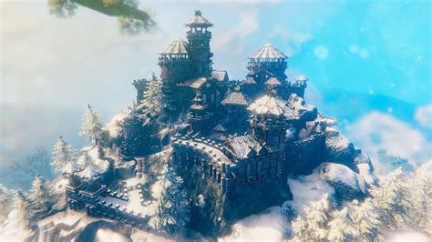 Valheim Mountain Top Castle Showcase - YouTube