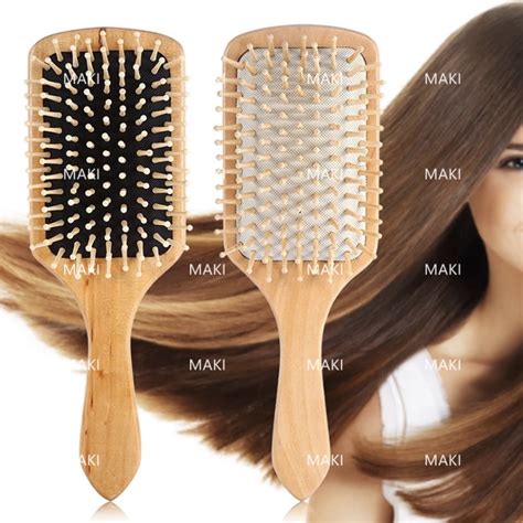 Anti-static hair massage comb,high-quality wooden paddle hair brush ...