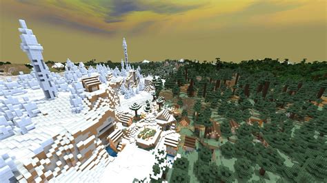 The Bedrock seed 1422186594 now has a Village in the Ice Spike/Giant ...