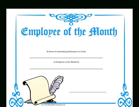 Employee Of The Month Certificate Templates – Sample.gelorailmu.com