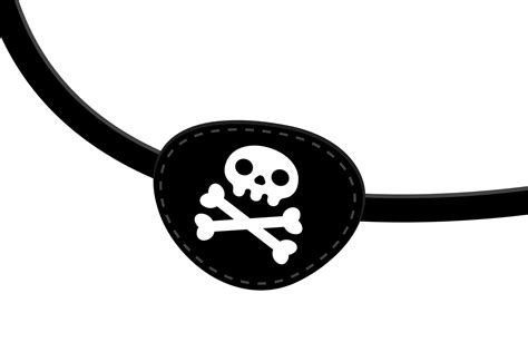 Pirate eye patch icon sign flat style design vector illustration ...