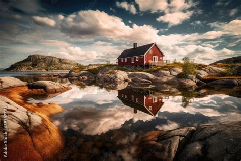 Scandinavian Fjords in Norway and Sweden, House on Water, Stunning ...