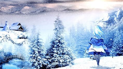 Anime Winter Scenery Wallpaper