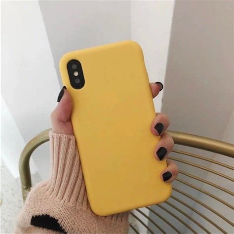 iPhone X XS Silicone Matte Yellow Case on Mercari | Yellow iphone case ...