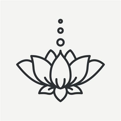 Lotus flower line icon. Symbol of India. Logo for Spa, Yoga Center ...