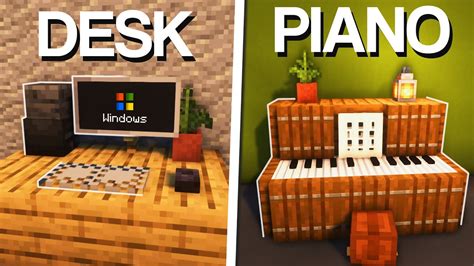 Minecraft: 15+ Interior Furniture Builds & Ideas! - YouTube