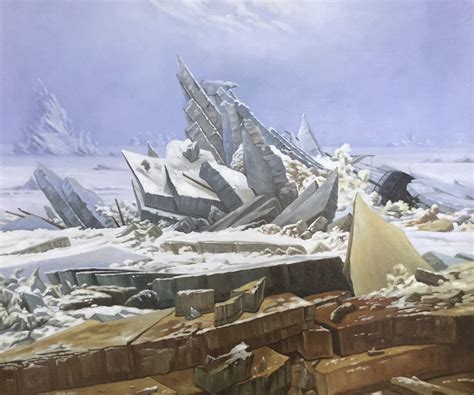 The Sea of Ice (Das Eismeer) by Caspar David Friedrich Hand Painted Oil ...