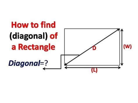 How to find the (diagonal) of a rectangle - YouTube