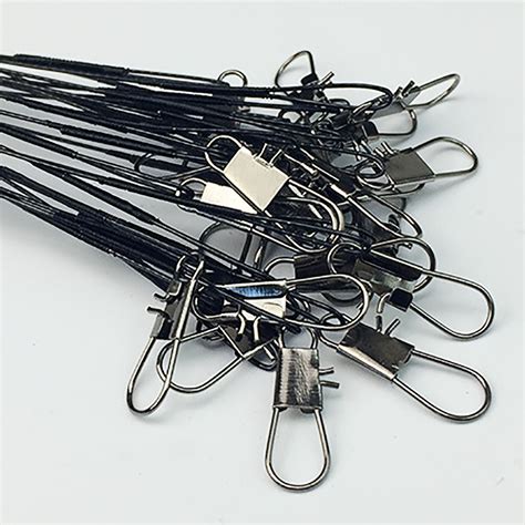 RONSHIN Fishing Tools Fishing Line Steel Wire Leader With Swivel And ...