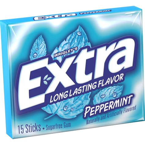 Extra, Sugar Free Peppermint Chewing Gum, Single Pk - Walmart.com