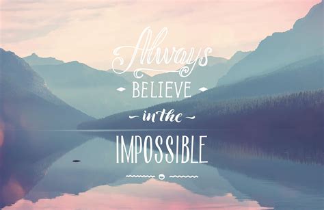 The Impossible' Inspirational Quote Wallpaper Mural | Hovia ...