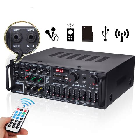 Release 2000W Bluetooth Audio Power Amplifier 2 Channel HiFi Subwoofer ...