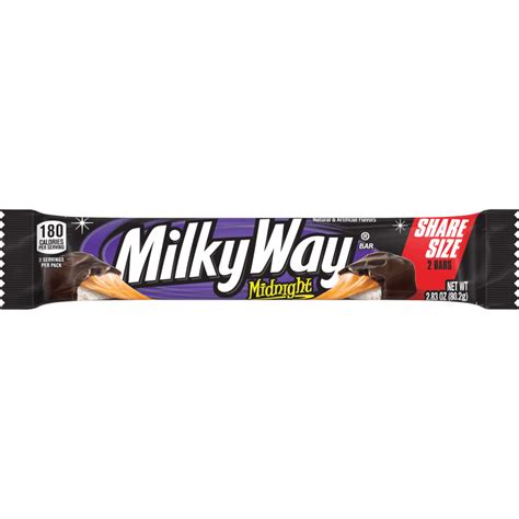 MILKY WAY Midnight Dark Chocolate Share Size Candy Bars, 2.83 oz ...