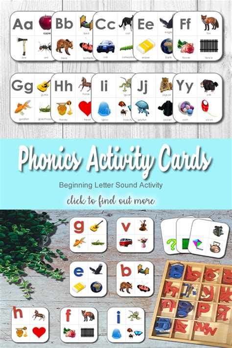 Phonics Activity Cards - Beginning Letter Sound Activity | Letter sound ...