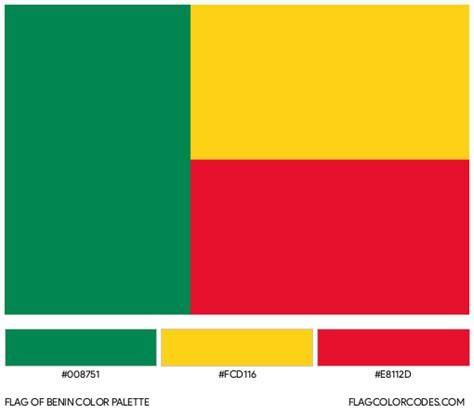 Benin flag color codes