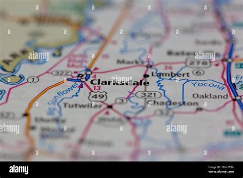 Map of clarksdale mississippi hi-res stock photography and images - Alamy