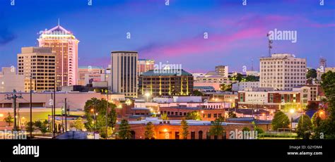 Montgomery, Alabama, USA downtown skyline at night Stock Photo - Alamy