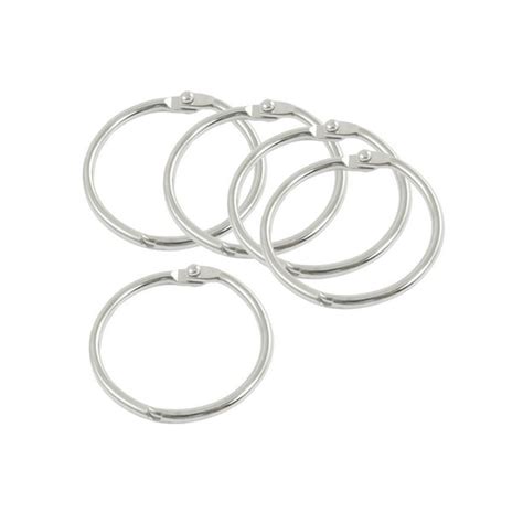 Unique Bargains - Clip Closure Silver Tone Round Shape Key Chain Key ...