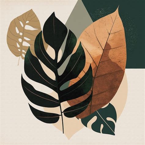 Premium Photo | Beautiful graphics, abstract leaves, natural and ...