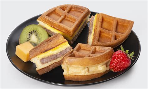 Sausage, Egg, and Cheese Stuffed Waffle - Stuffed Waffle Makers ...