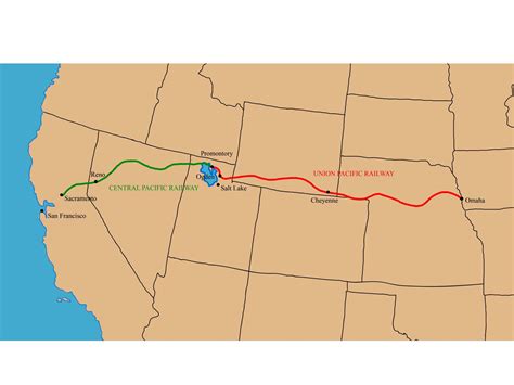 Transcontinental Railroad Map