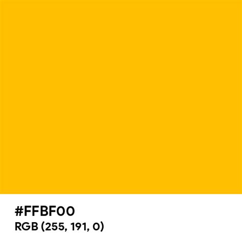 Amber color hex code is #FFBF00