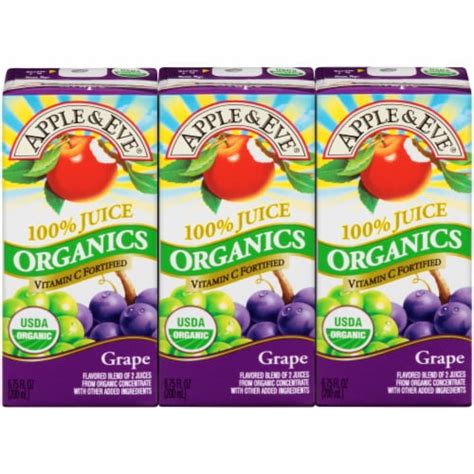 Apple & Eve Organic Grape Juice Boxes, 3 ct / 6.75 fl oz - Ralphs