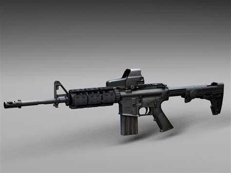 M4 Carbine Assault Rifle - 3D Model by 3Dgonza