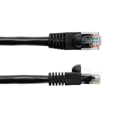 NavePoint CAT5e UTP Ethernet Network Patch Cable - 50 Ft Black: CAT5e