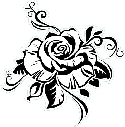 Rose Clipart Black And White | Free download on ClipArtMag