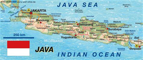 Map of Java (Indonesia) | Java, Travel goals, Jakarta