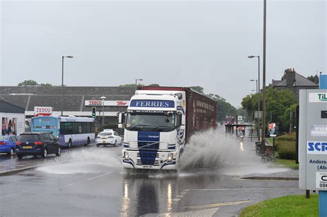 Heavy rain causes flash floods on Aberdeen roads - Evening Express